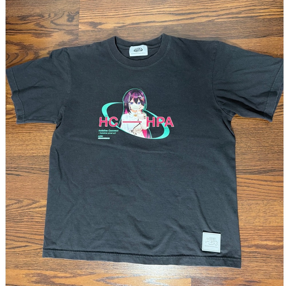 Hololive Connect AZKi Pixel Art T-Shirt Black HPA Generation 0 Size M Mens